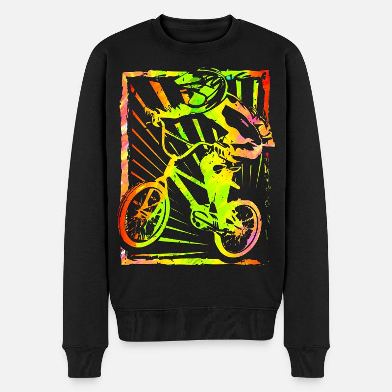 BMX Fahrrad | BMX Radrennen | Geschenkidee - Männer Premium Bio Pullover - Schwarz