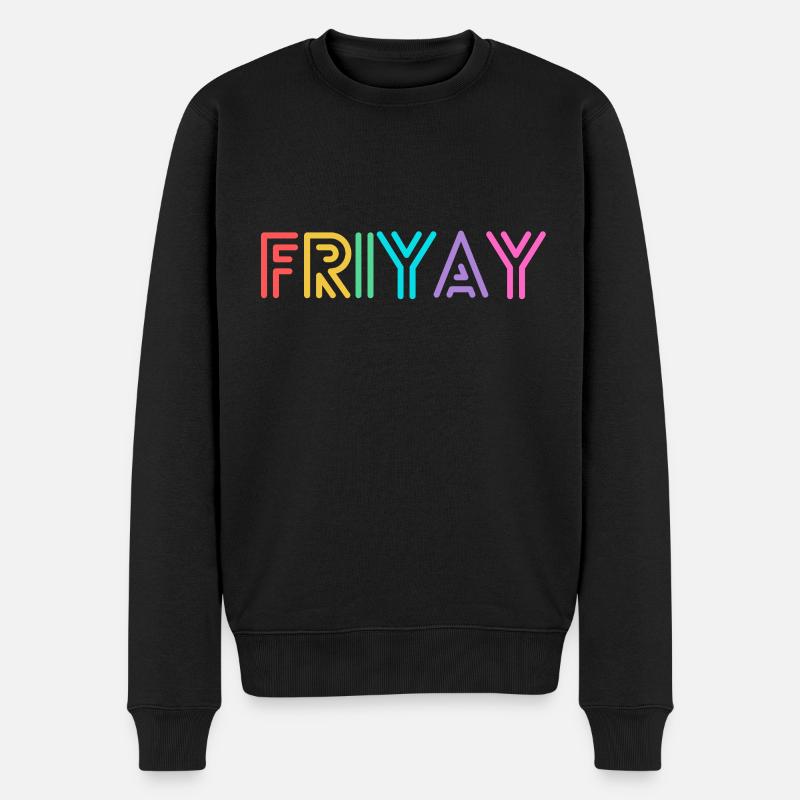 Friyay Bunt - Célébrons le week-end - Pull Premium bio Homme - noir