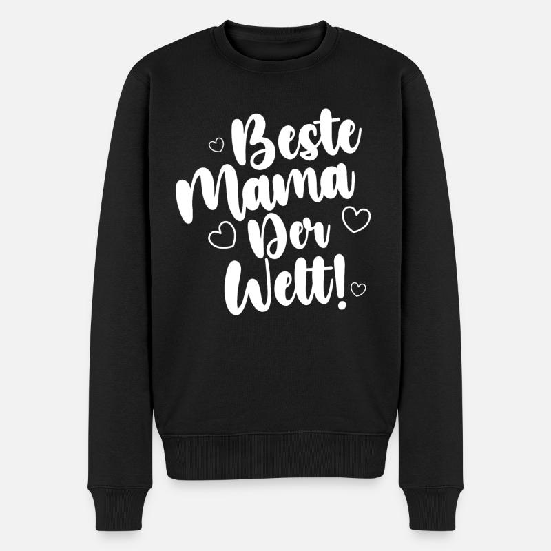 Beste Mama Der Welt! - Männer Premium Bio Pullover - Schwarz