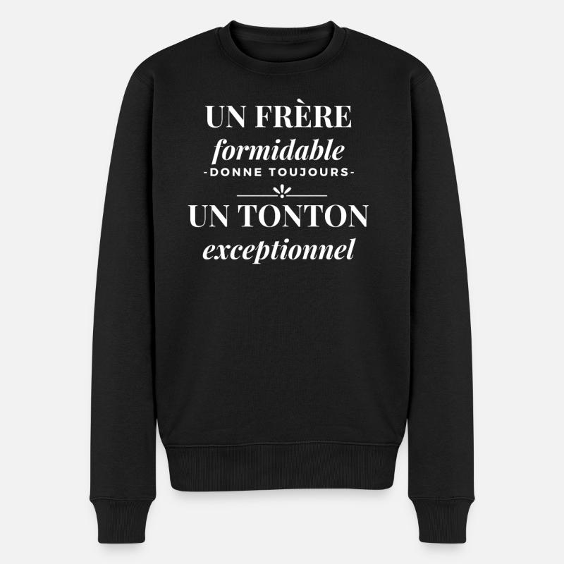 Frère formidable tonton exceptionnel - Pull Premium bio Homme - noir