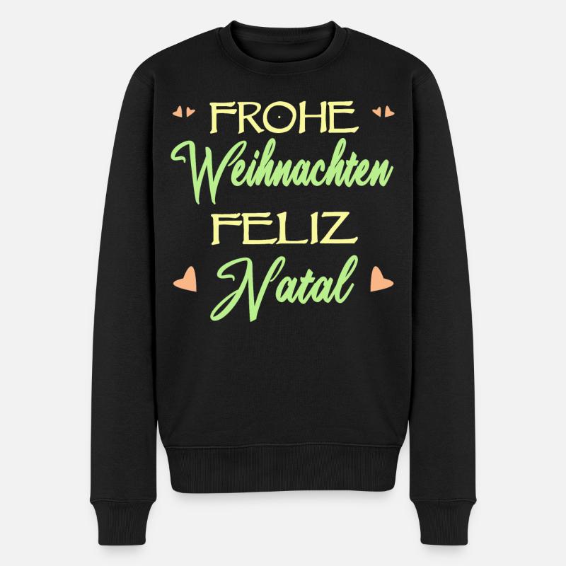 Deutsch-Brasilianer Weihnachten Natal Geschenk - Männer Premium Bio Pullover - Schwarz