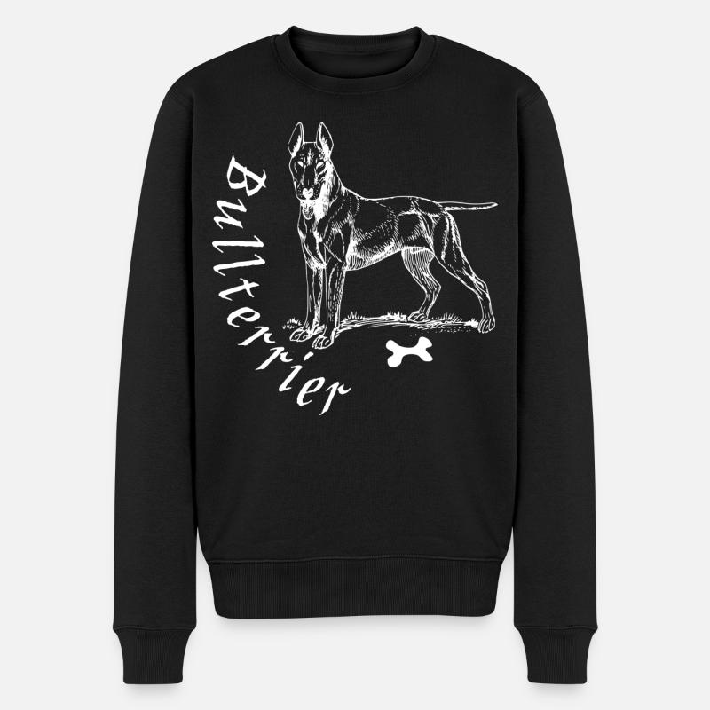 Bullterrier - Männer Premium Bio Pullover - Schwarz