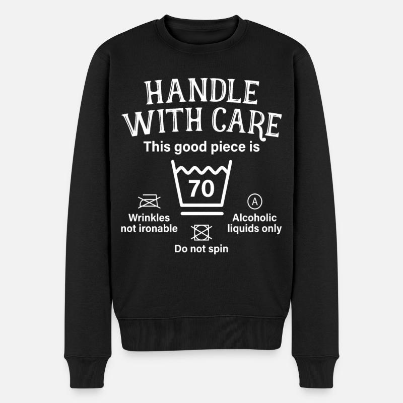 Manipuler avec précaution 70ème anniversaire - Pull Premium bio Homme - noir