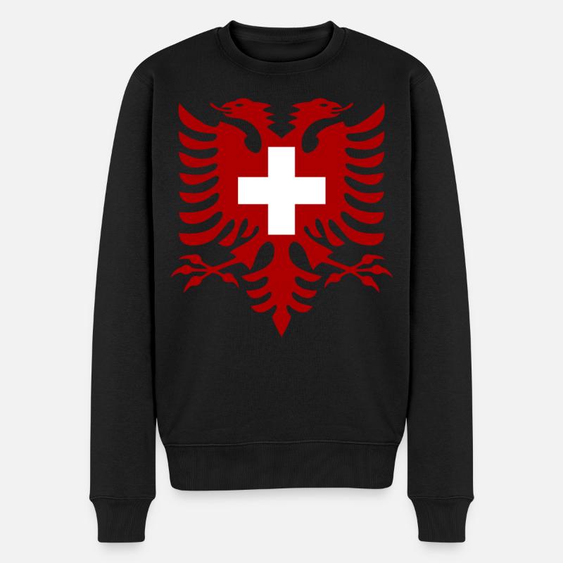 Drapeau de l’Albanie Suisse - Pull Premium bio Homme - noir