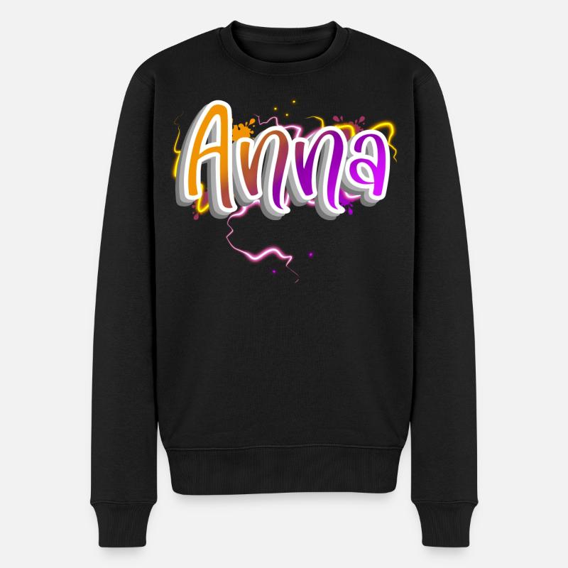 Anna - Männer Premium Bio Pullover - Schwarz