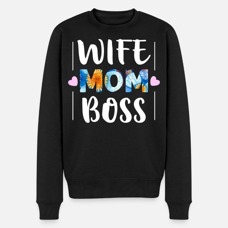 Mama - Männer Premium Bio Pullover - Schwarz