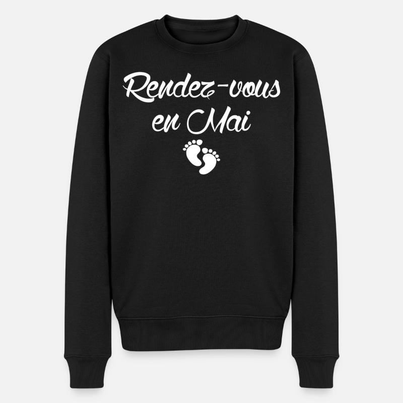 Rendez-vous en Mai grossesse - Pull Premium bio Homme - noir