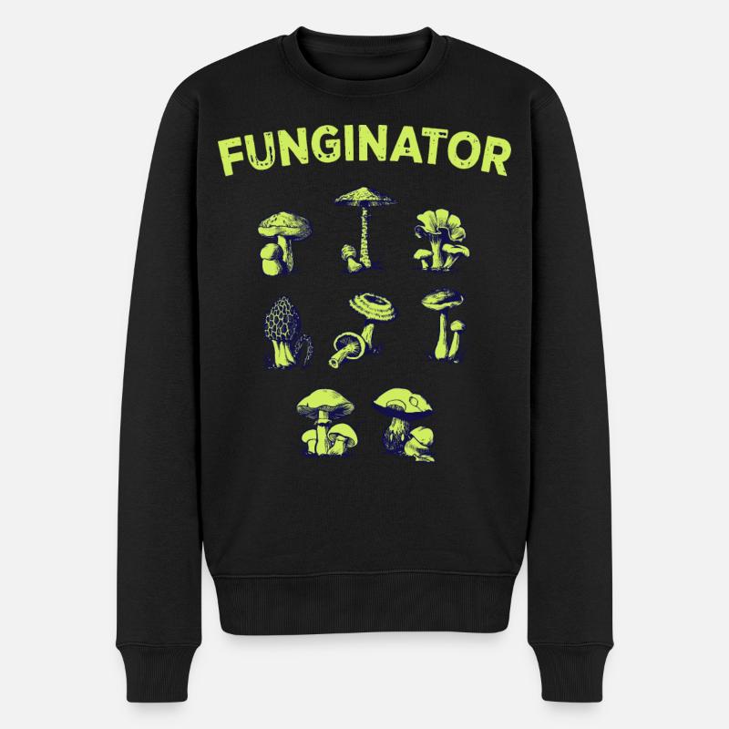 Fonginateur Champignons Champignons Champignons Cuedeur champignons - Pull Premium bio Homme - noir
