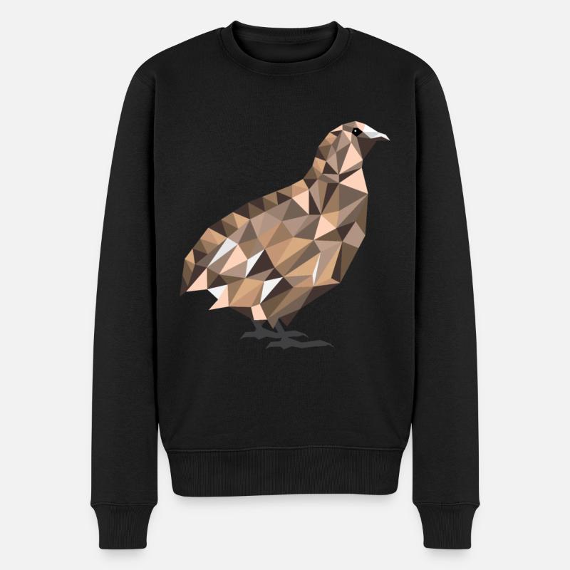 Polygon Wachtel Wachtelzüchter Wachtel Geschenk - Männer Premium Bio Pullover - Schwarz