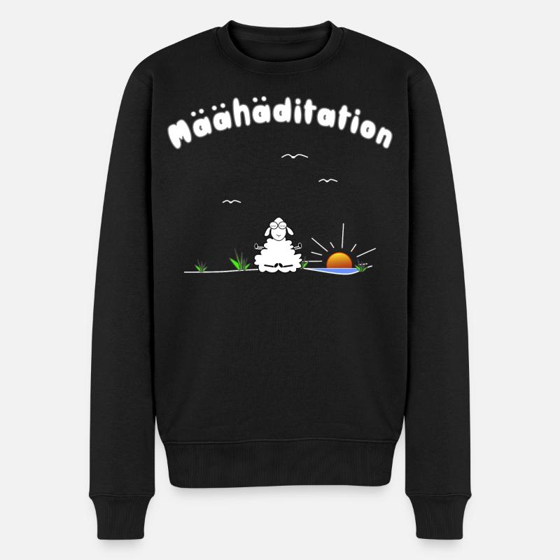 Meditation - Männer Premium Bio Pullover - Schwarz