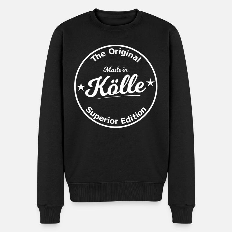 Made in Köln - Männer Premium Bio Pullover - Schwarz