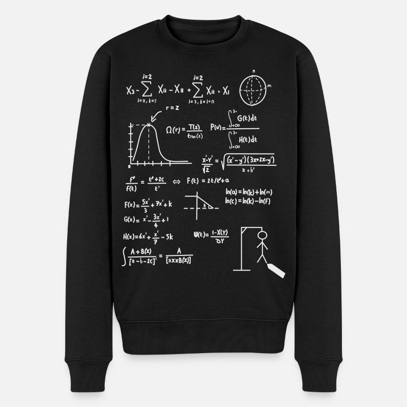 Mathematik - Männer Premium Bio Pullover - Schwarz