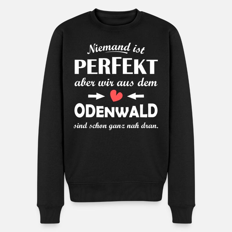 Odenwald - Männer Premium Bio Pullover - Schwarz