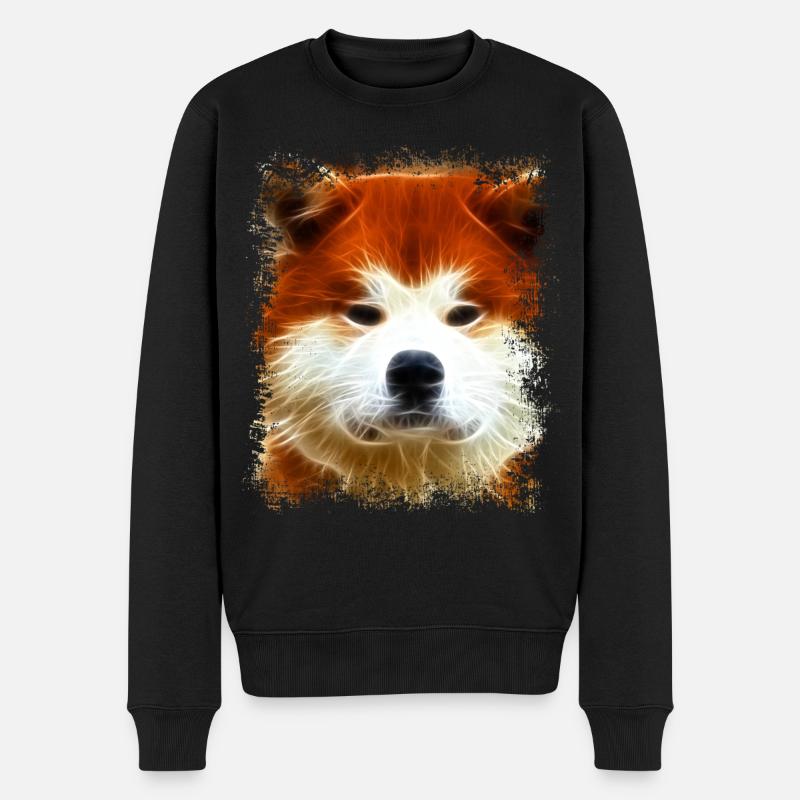 Akita - Männer Premium Bio Pullover - Schwarz