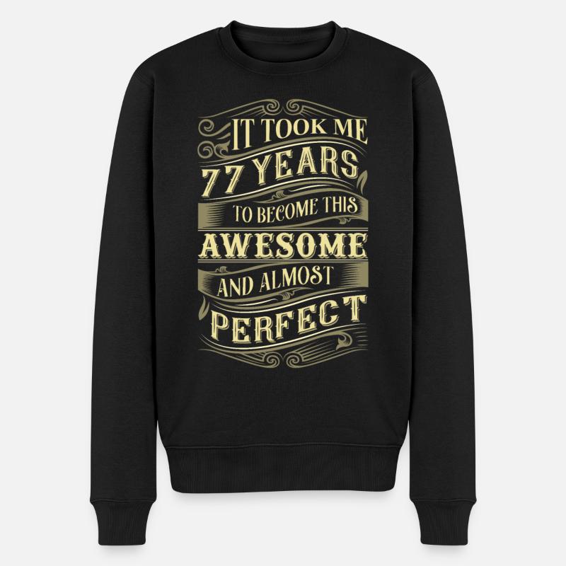77e anniversaire - Pull Premium bio Homme - noir