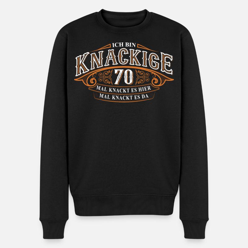 70. Geburtstag Ich Bin Knackige 70 Mal Knackt.... - Männer Premium Bio Pullover - Schwarz