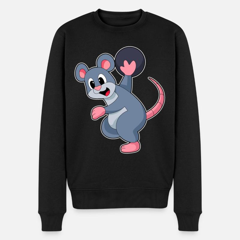 Boule de bowling rat - Pull Premium bio Homme - noir