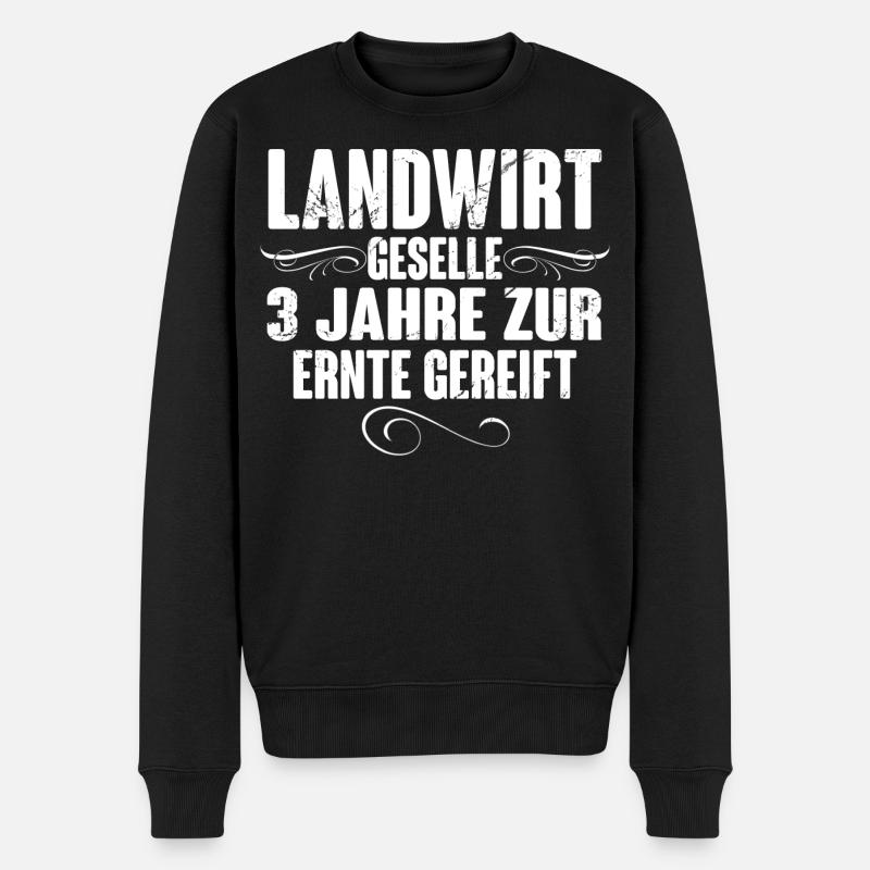 Landwirt Geselle Azubi Gesellenprüfung - Männer Premium Bio Pullover - Schwarz
