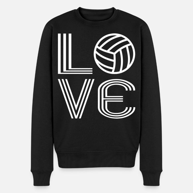 Volleyball-Volleyball - Männer Premium Bio Pullover - Schwarz
