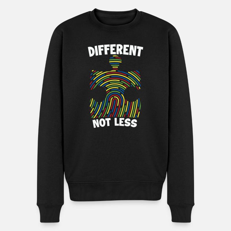 Diffirent nicht weniger Autismus Awarenss Dna - Männer Premium Bio Pullover - Schwarz