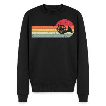 Bugle - Men's Premium Organic Jumper - black - Front - Nico (187cm)