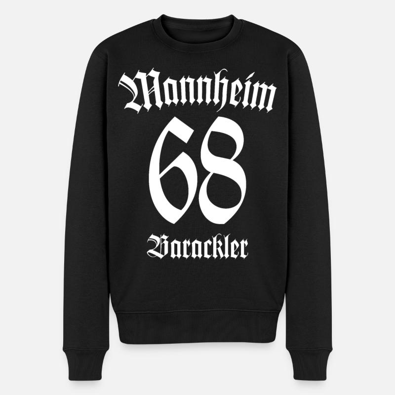 Mannheim 68 Barackler - Männer Premium Bio Pullover - Schwarz
