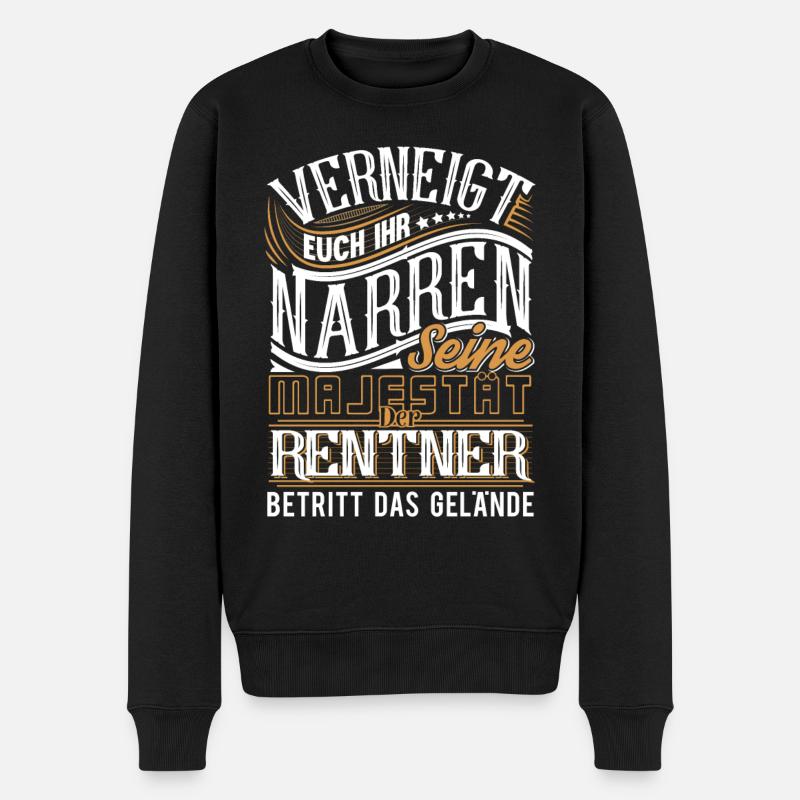 Rentner - Männer Premium Bio Pullover - Schwarz