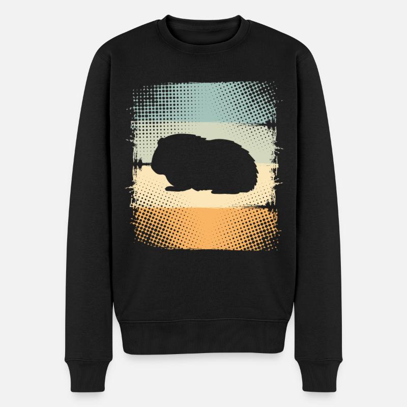 Meerschweinchen - Männer Premium Bio Pullover - Schwarz