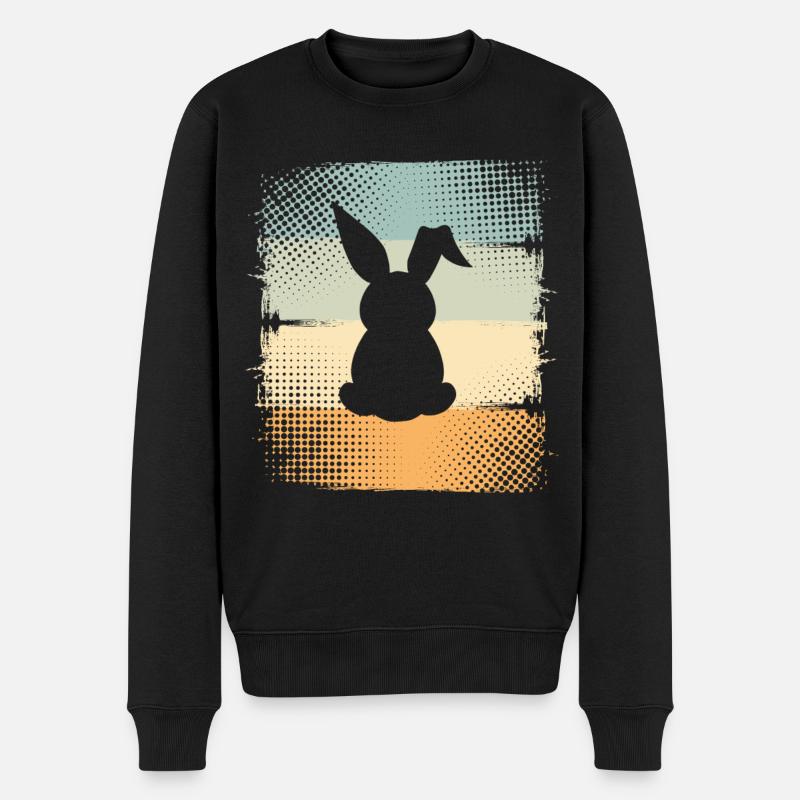 Kaninchen - Männer Premium Bio Pullover - Schwarz