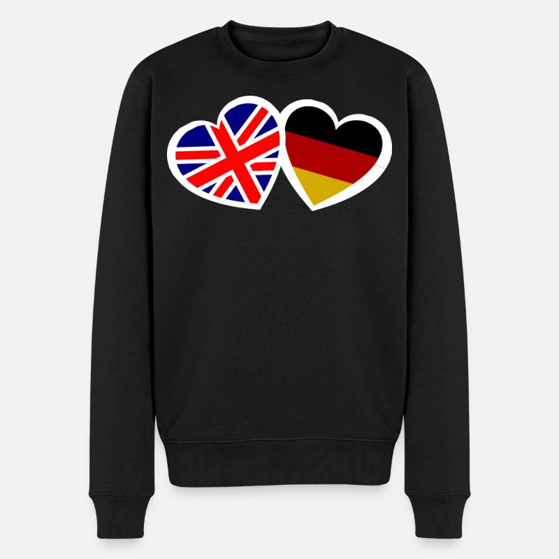 L’Angleterre et l’Allemagne aiment - Pull Premium bio Homme - noir