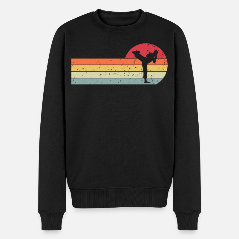 Karate - Männer Premium Bio Pullover - Schwarz