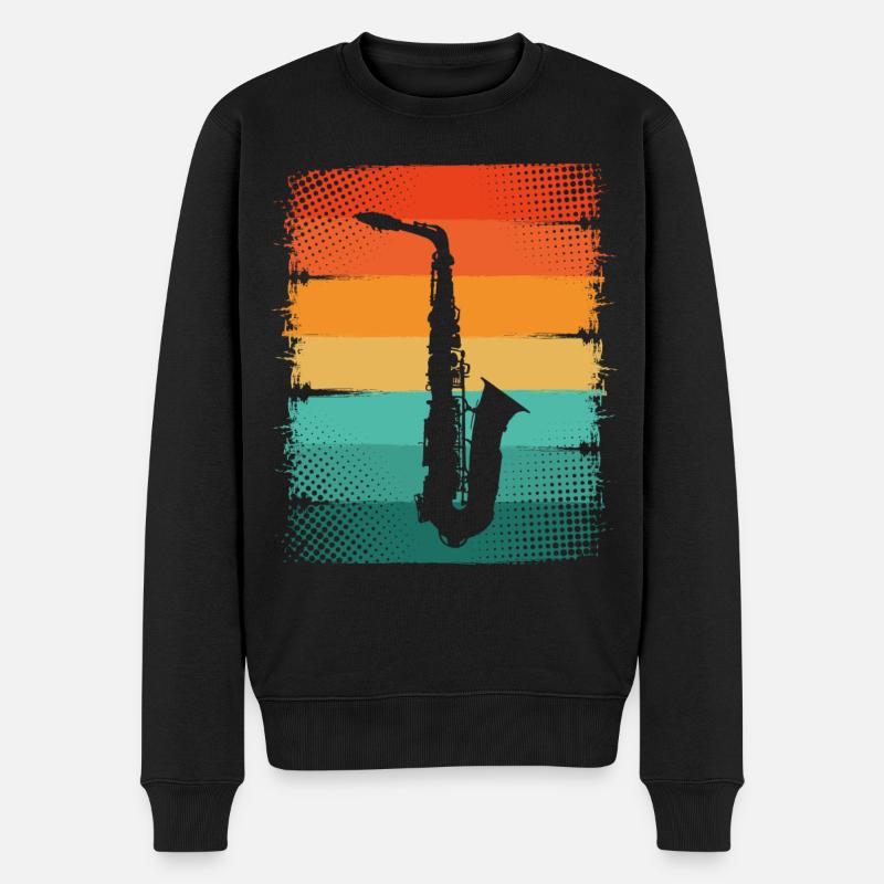 Saxophone Saxophoniste - Pull Premium bio Homme - noir