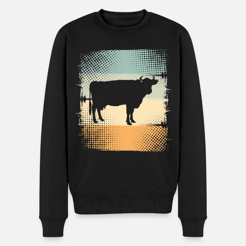 Vache - Pull Premium bio Homme - noir