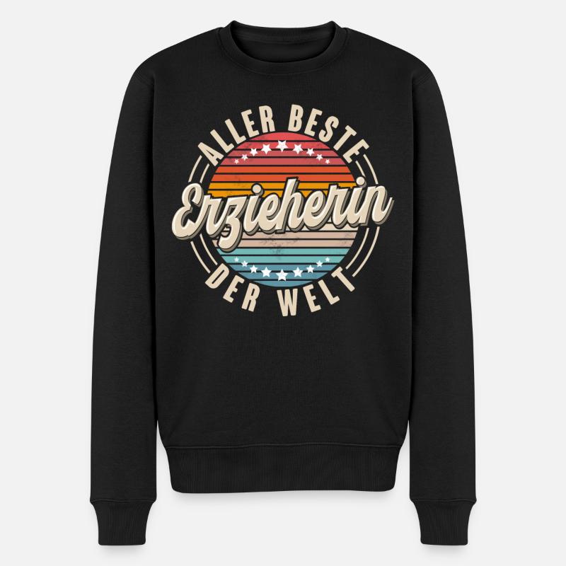 Erzieherin - Männer Premium Bio Pullover - Schwarz