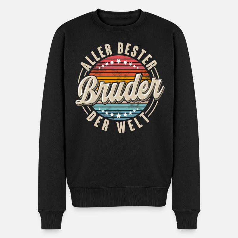 Aller Bester Bruder Der Welt. - Männer Premium Bio Pullover - Schwarz