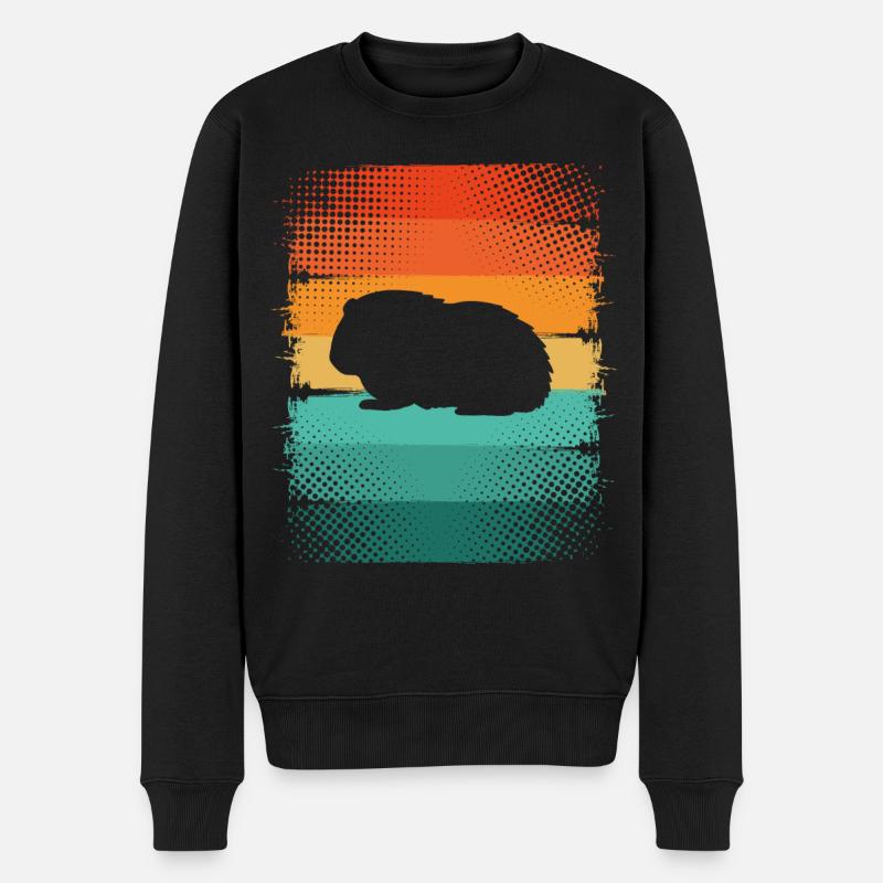 Meerschweinchen - Männer Premium Bio Pullover - Schwarz