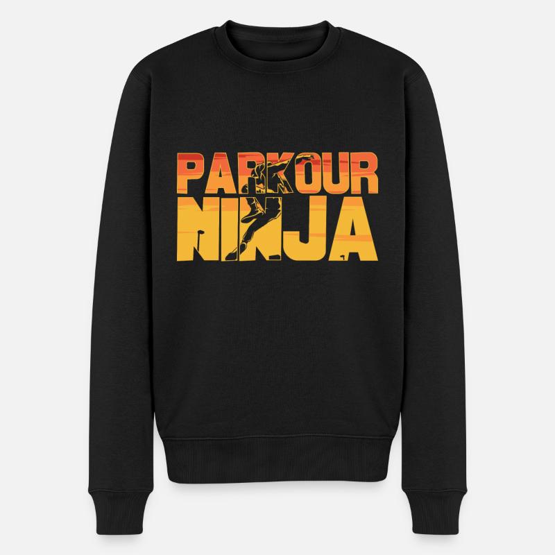 Parkour Ninja Amateurs de Parkour - Pull Premium bio Homme - noir