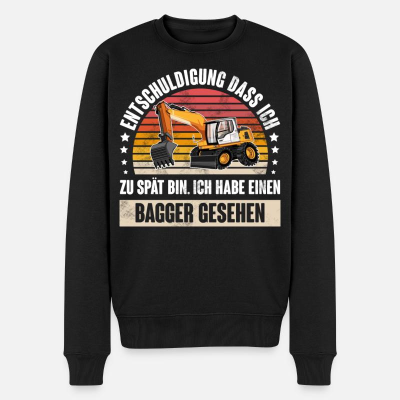 Bagger - Männer Premium Bio Pullover - Schwarz