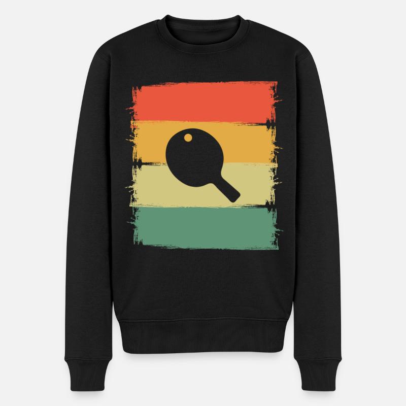 Tischtennis - Männer Premium Bio Pullover - Schwarz