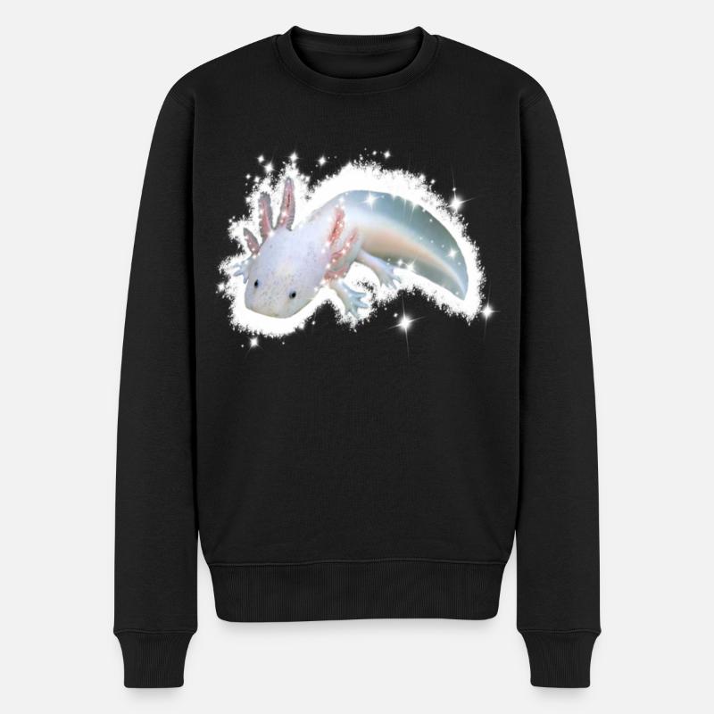axolotl blanc - Pull Premium bio Homme - noir