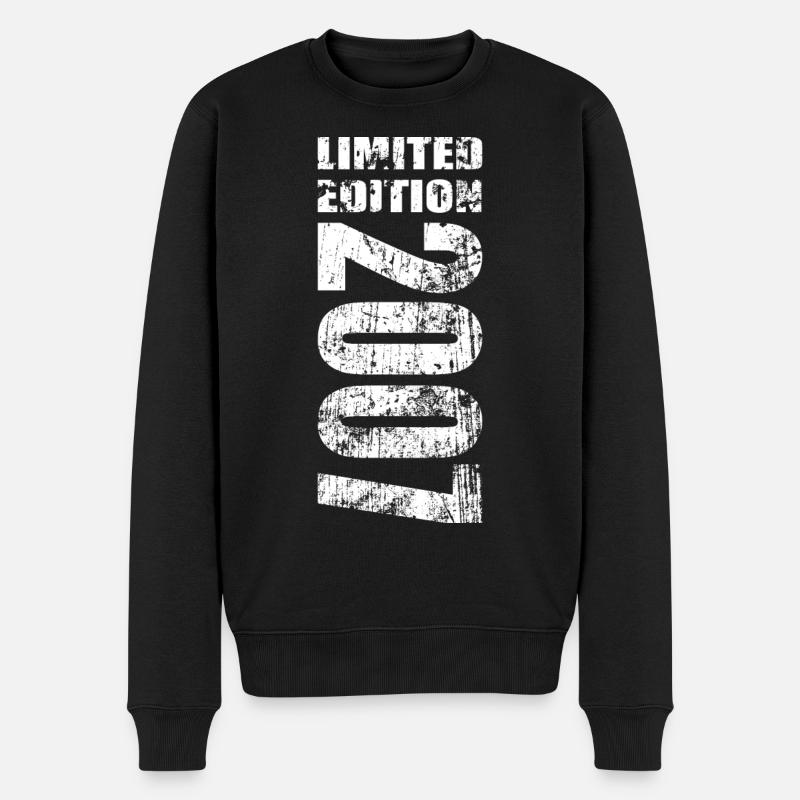 Limited Edition 2007 18. Geburtstag Geschenk - Männer Premium Bio Pullover - Schwarz