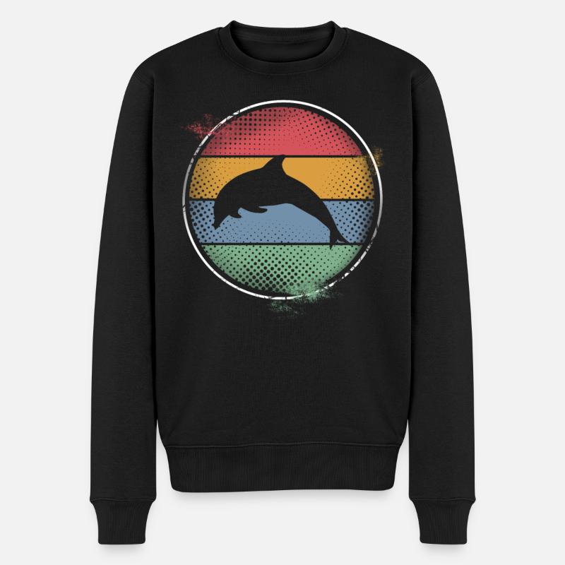 Delfin - Männer Premium Bio Pullover - Schwarz