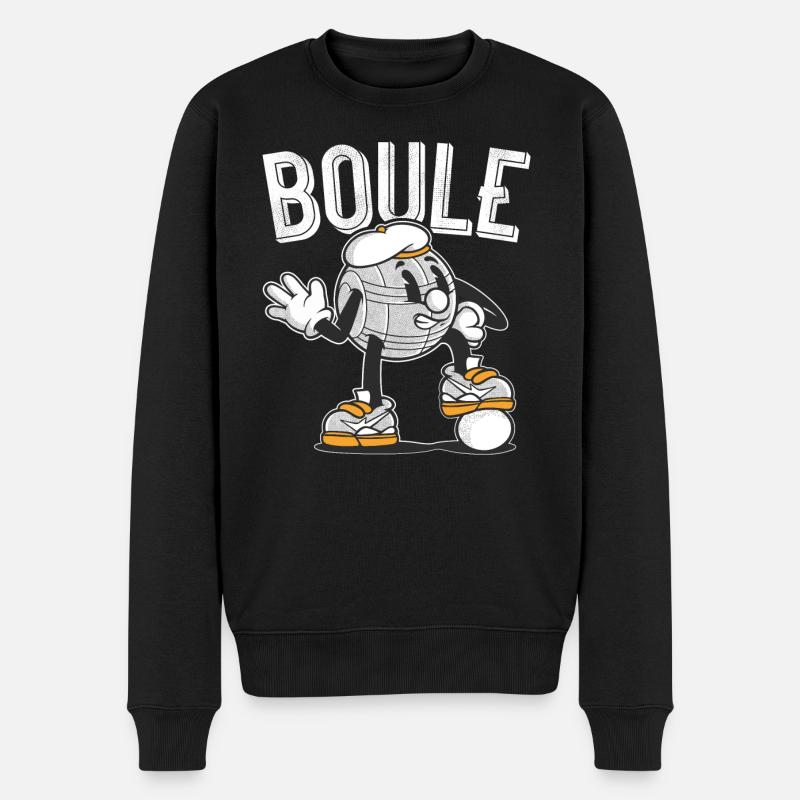 Boulekugel Pétanque Outfit für Bouler Boules - Männer Premium Bio Pullover - Schwarz