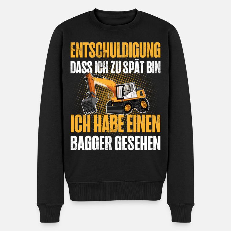 Bagger - Männer Premium Bio Pullover - Schwarz
