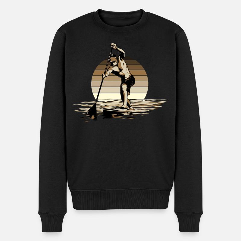 Standup Paddleboarding - SUP - Männer Premium Bio Pullover - Schwarz