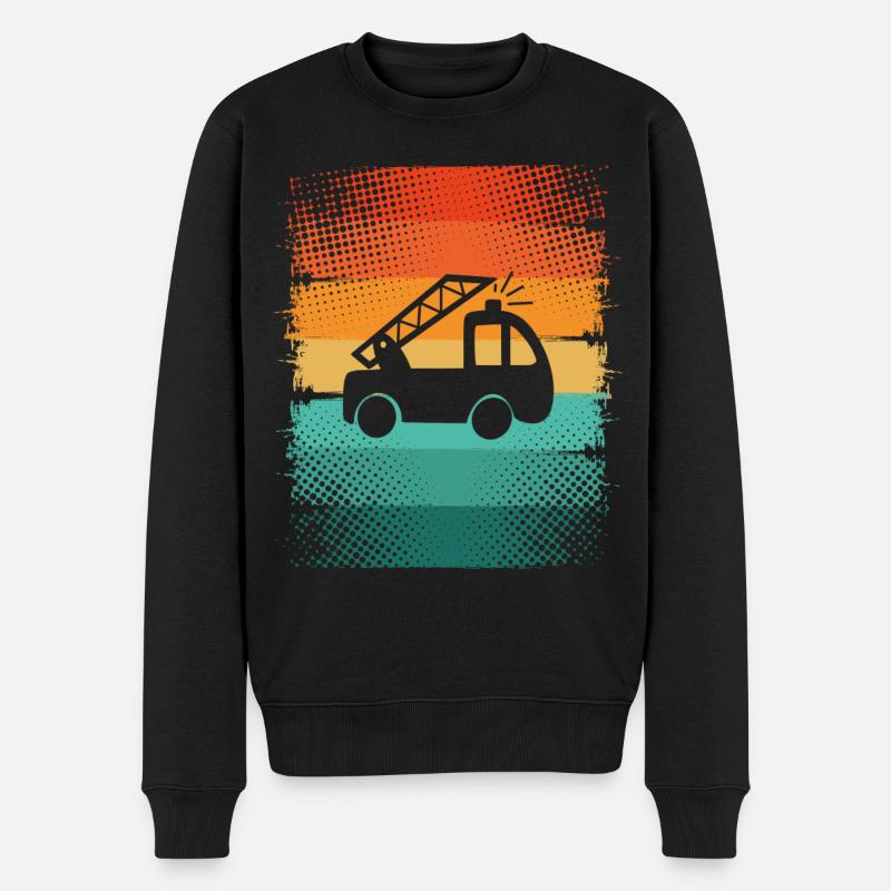 Feuerwehr - Männer Premium Bio Pullover - Schwarz