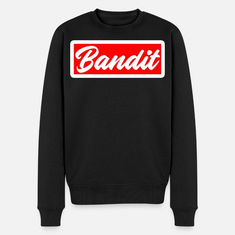 bandit dieb crime criminal aufkleber hooligan gang - Männer Premium Bio Pullover - Schwarz