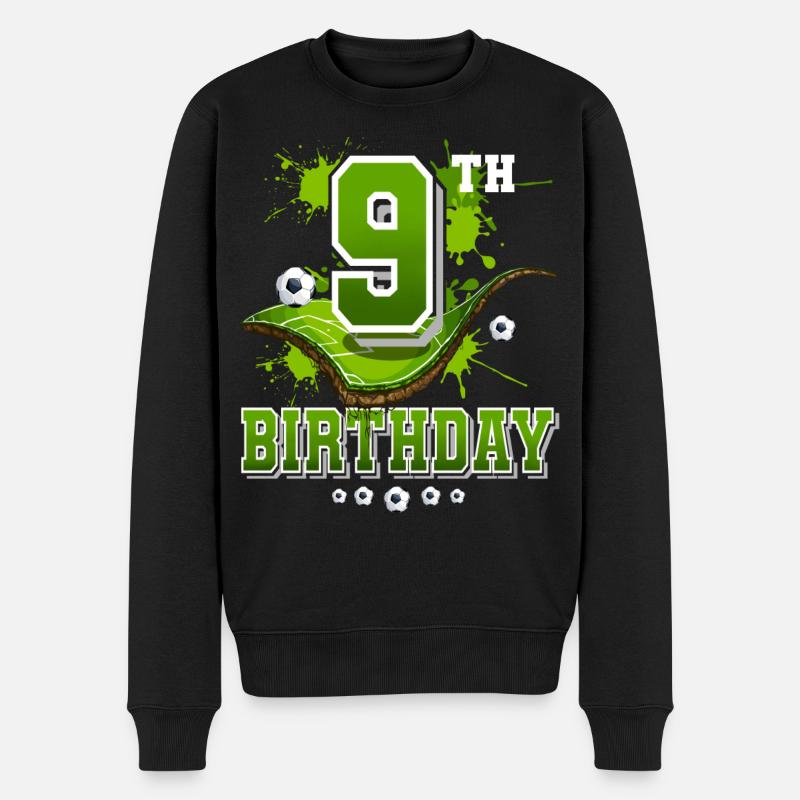 9ème anniversaire Football 9 ans - Pull Premium bio Homme - noir
