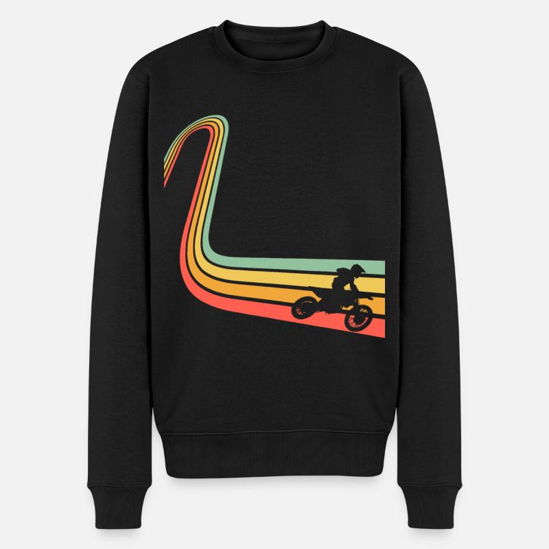 Motocross - Männer Premium Bio Pullover - Schwarz
