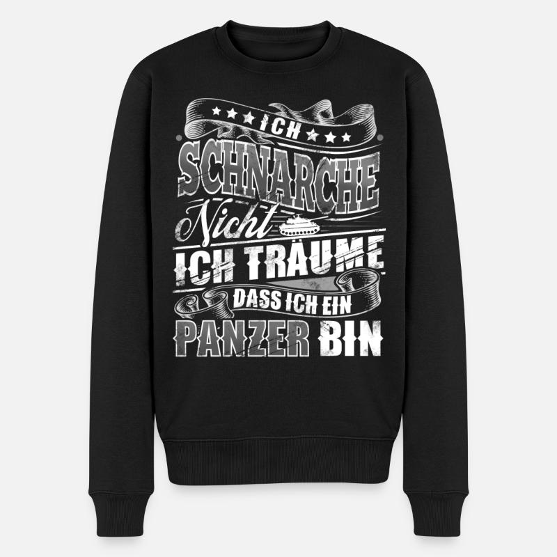 Panzer - Männer Premium Bio Pullover - Schwarz